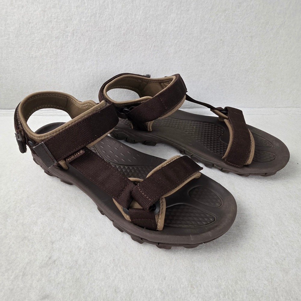 Nortiv 8 Langdo-2 Mens Hiking Sandals Brown Adjustable Straps Size 11 - Picture 3 of 7